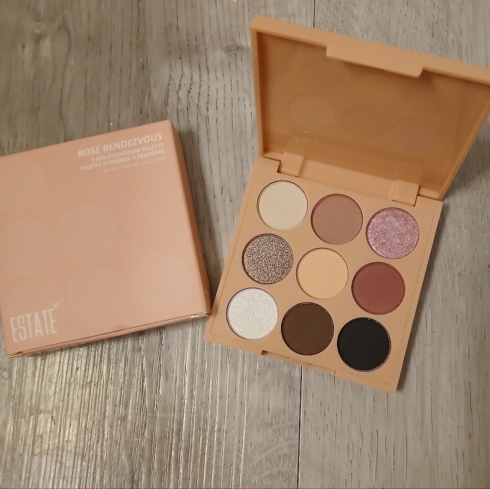 NWT Estate Rose Rendezvous Eyeshadow Palette 9 Panel High Pigments Matte Shimmer